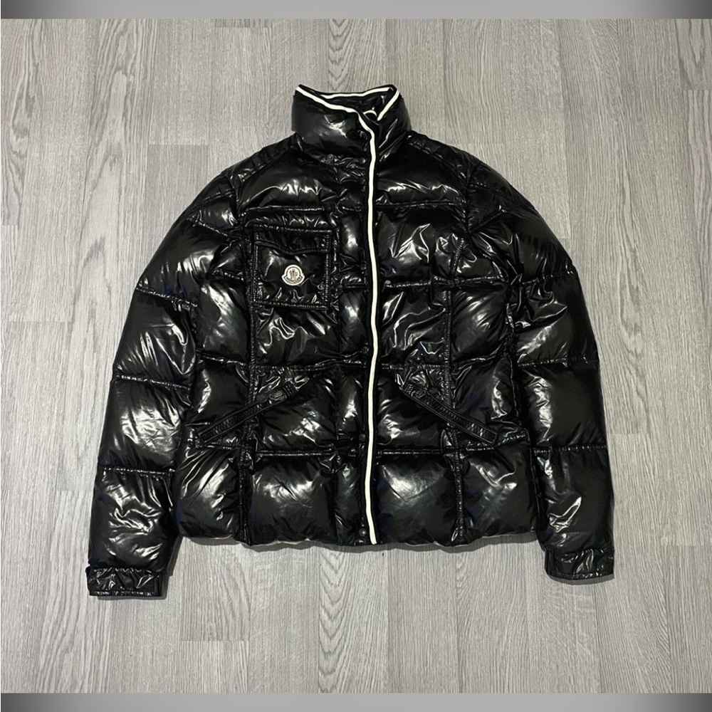 Moncler Black and Cream Puffer Jacket - Picture 9 of 11